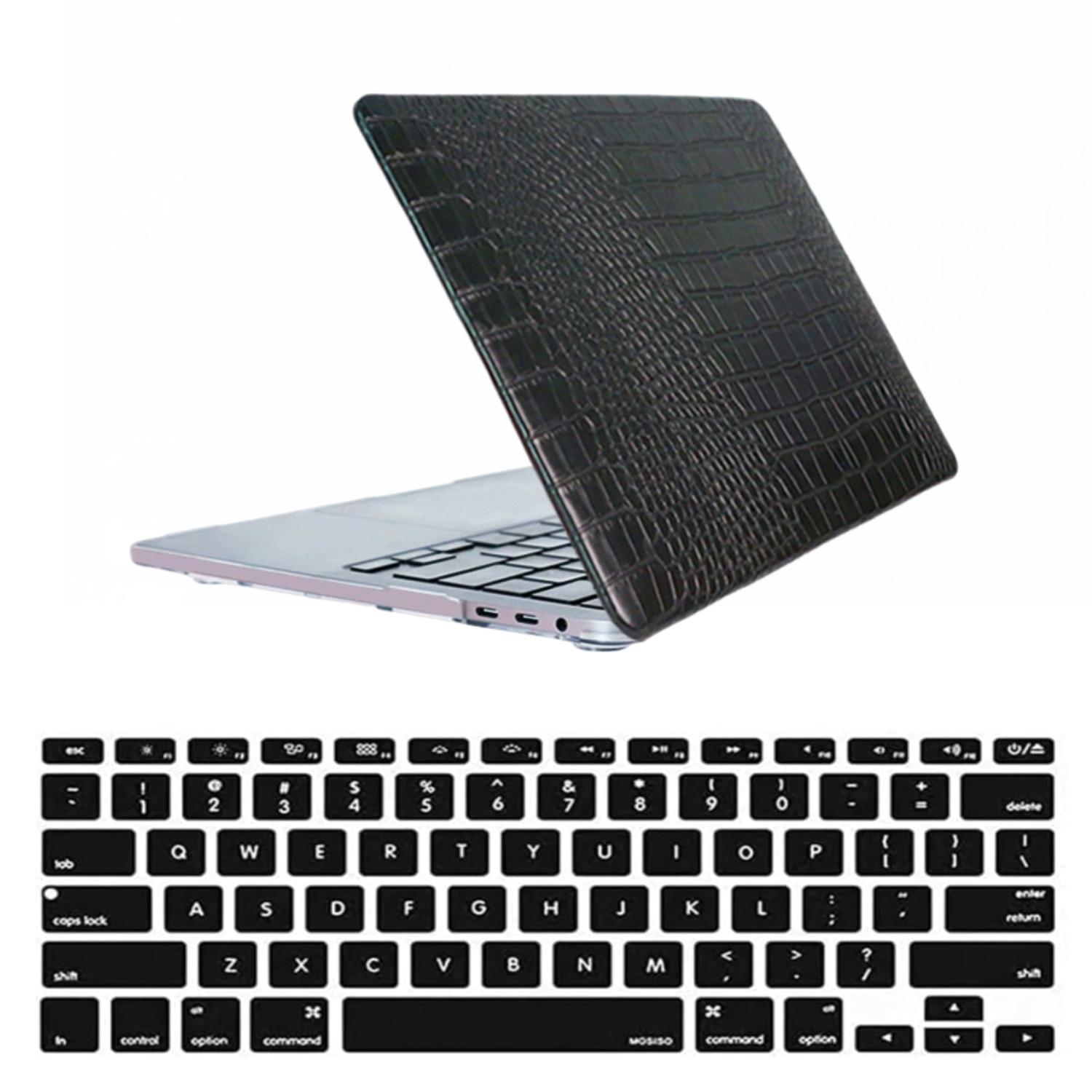 2022/2024 MacBook M2/M3 Air 13-inch Model A2681/A3113 Beschermhoes met Krokodillenpatroon Compatibel met Retina Display/Touch ID 13,6-inch MacBo zwart