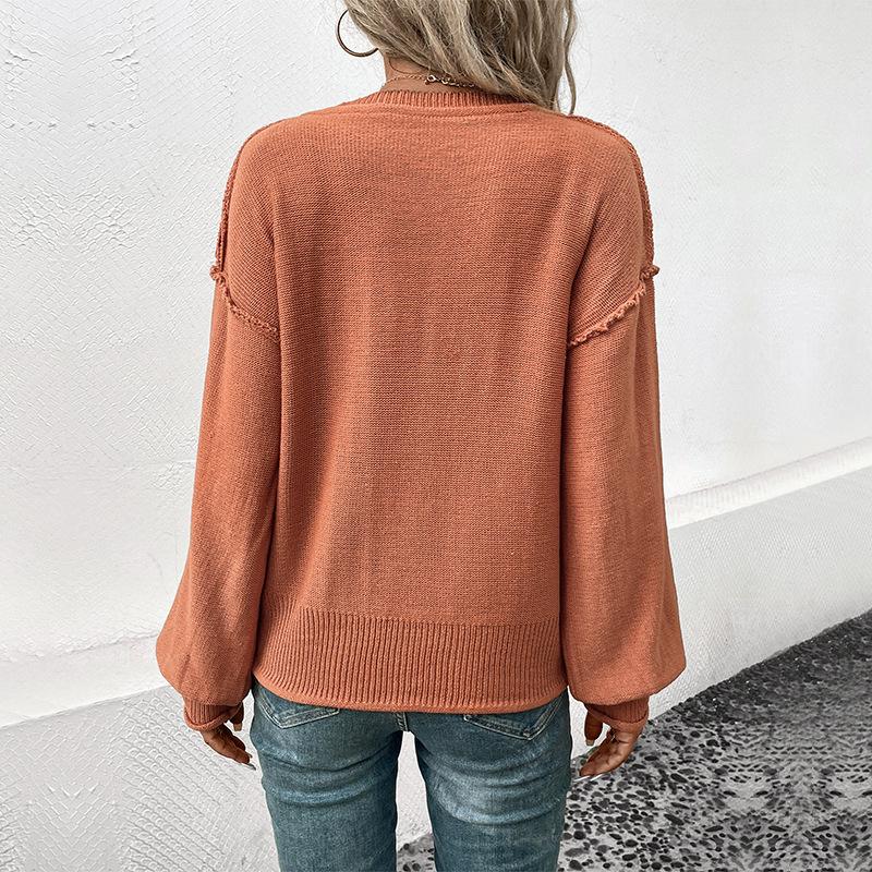 Women's Sweater, Solid Color, Long Sleeve for Fall and Winter