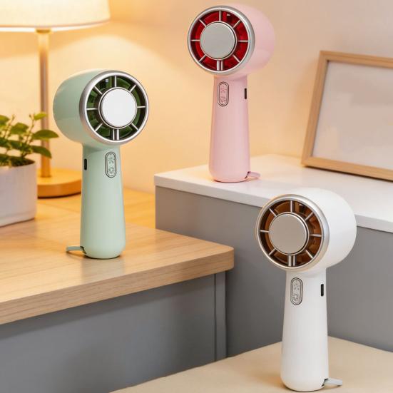 Ice Cooling Mini Handheld Fan Speed Adjustable Small Desk Fan USB Rechargeable Portable