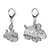 Pokemon Center National Pokedex Metal Charm #971 Fidough & #972 Nacli