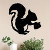 1pc Squirrel Metal Wall Art Weatherproof Garden Fence Patio Decor Animal Statue Mural New Year Easter Gift