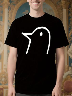 Oyasumi PunPun Anime Japanese Tshirt - Black Sleeping Bir...