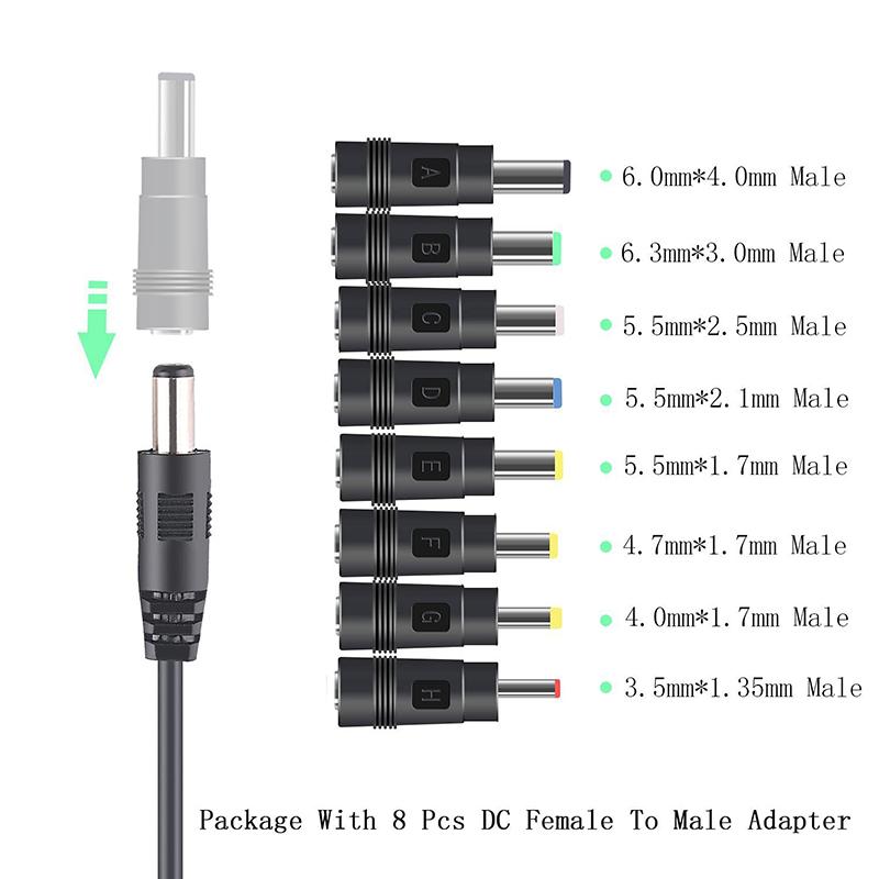 USB zu DC Stromkabel 5V zu 12V Aufwärtswandler 8 Adapter USB zu DC Klinkenstecker Ladekabel für WLAN-Router Mini-Ventilator Lautsprecher