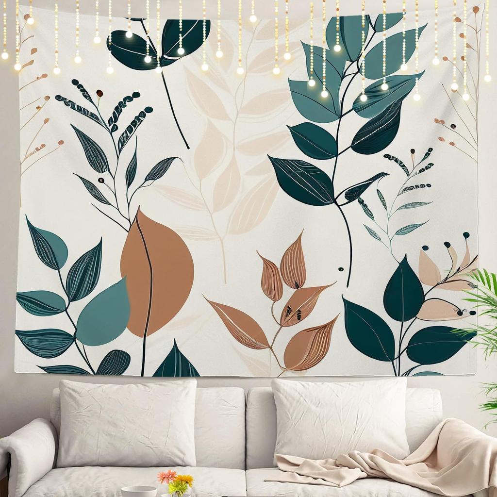 Blue Abstract Stripes Wall Tapestry,Modern Wall Hanging Large Tapestry Decoration Polyester Fiber White Hem Around for Dorm Room