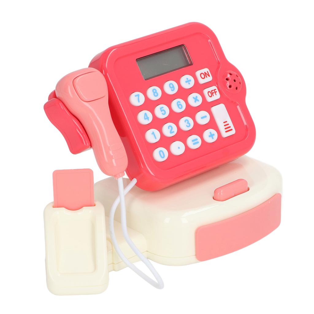 Kids Cash Register Toys Multifunction Puzzle Simulation Sound and Lights Calculator Cash Register Playset for Kids