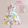 Girls Polka Dot Princess Dress Off Shoulder Formal Gown Kids 4-8 Years Festival Performance Wear