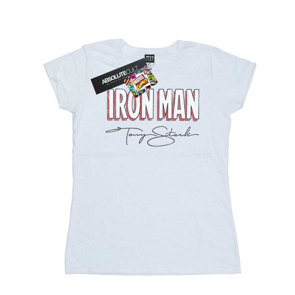 Marvel Womens/Ladies Iron Man AKA Tony Stark Cotton T-Shirt