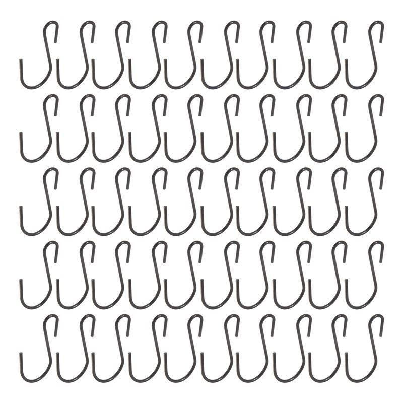 Practical-120Pcs 1-Inch For MINI S-Shaped Hook Metal For MINI Decorative Hook For Crafts (Black)