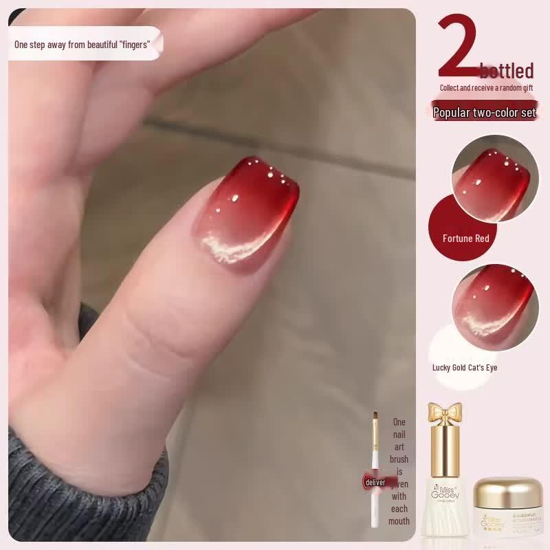 Miss Honey Festive Red Cat Eye Gel Polish
