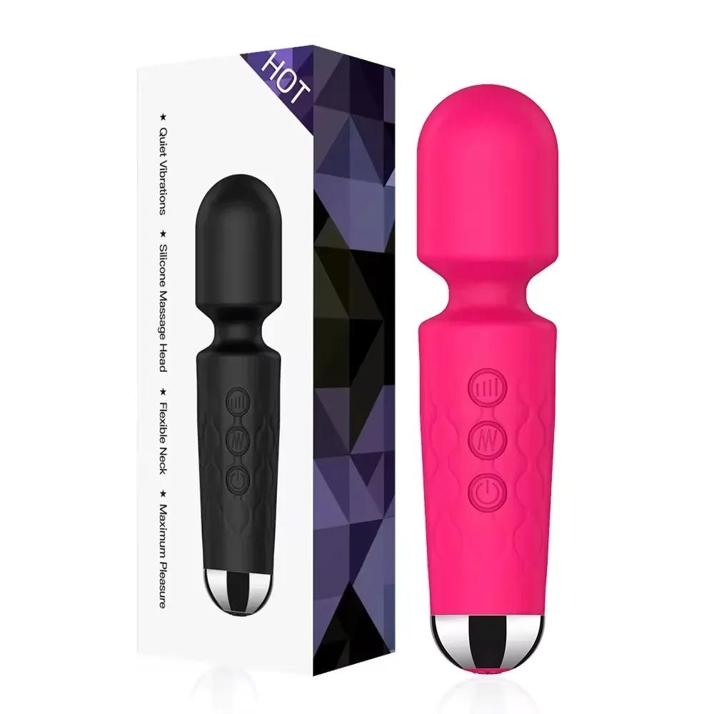 Female 20 Speeds Magic-Wand G Spot Clitoris Stimulator Powerful High Frequency Anal Vibrators Women Masturbation Adult Sex Toys