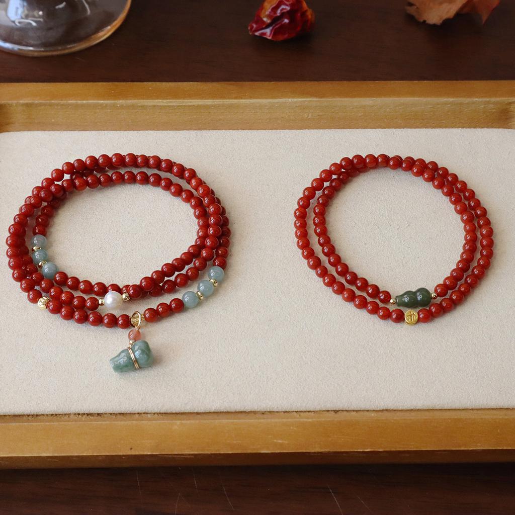 Natural Nanhong Agate Braceletfashion Women Daily Jewelry Gift
