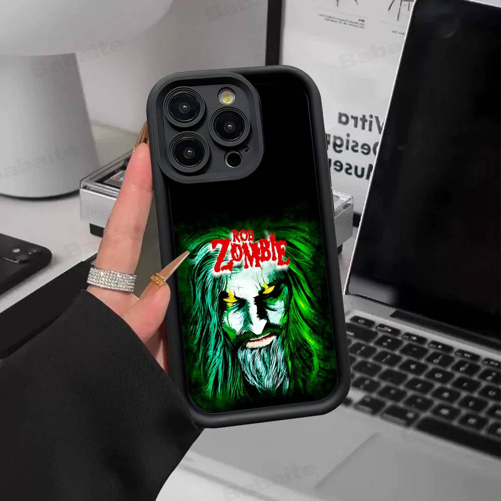 Retro Singer R-Rob Z-Zombie Phone Case For IPhone 17 16 15 13 11 12 14 Pro Max Plus Silicone Cover Shell