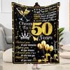 50 Years Of Love And Laughter flannel,Lightweight,Flannel Blanket,Comfortable Blanket, Sofa Blanket, Gift blankets,Holiday Gift Blanket Blankets