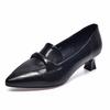 Pointed high heels women's spring new thin heels elegant shallow mouth single shoes professional work shoes commuter leather shoes