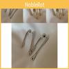 Trendy Asymmetrical Metal Earrings Chic Gold And Silver Fashion For Women