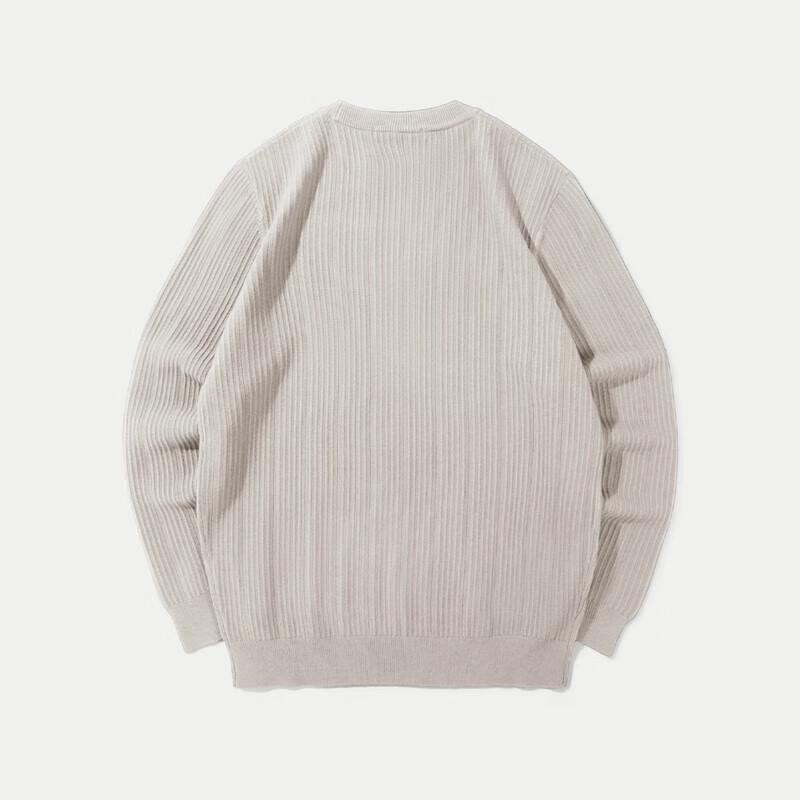 HLA Men's Round Neck Long Sleeve Knit Sweater