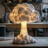 3D Mushroom Cloud Table Lamp Simulation Multipurpose Atomic Bomb Blast Night Light Handmade Resin LED Reading Light Desk Decor