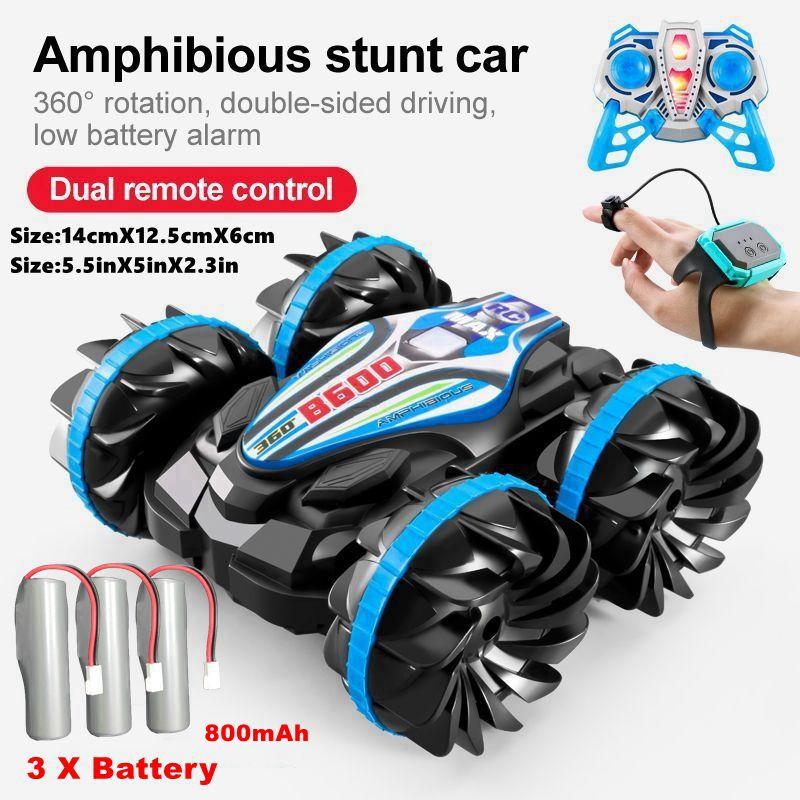 Amphibious Rc Car Remote Control Stunt Car Vehicle Double-sided Flip Radio Drift Off Road Outdoor Toys For Boy Children Gift