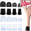10pcs High Heel Protectors Transparent Black Silicone Heel Stoppers Heel Caps for Woman Female