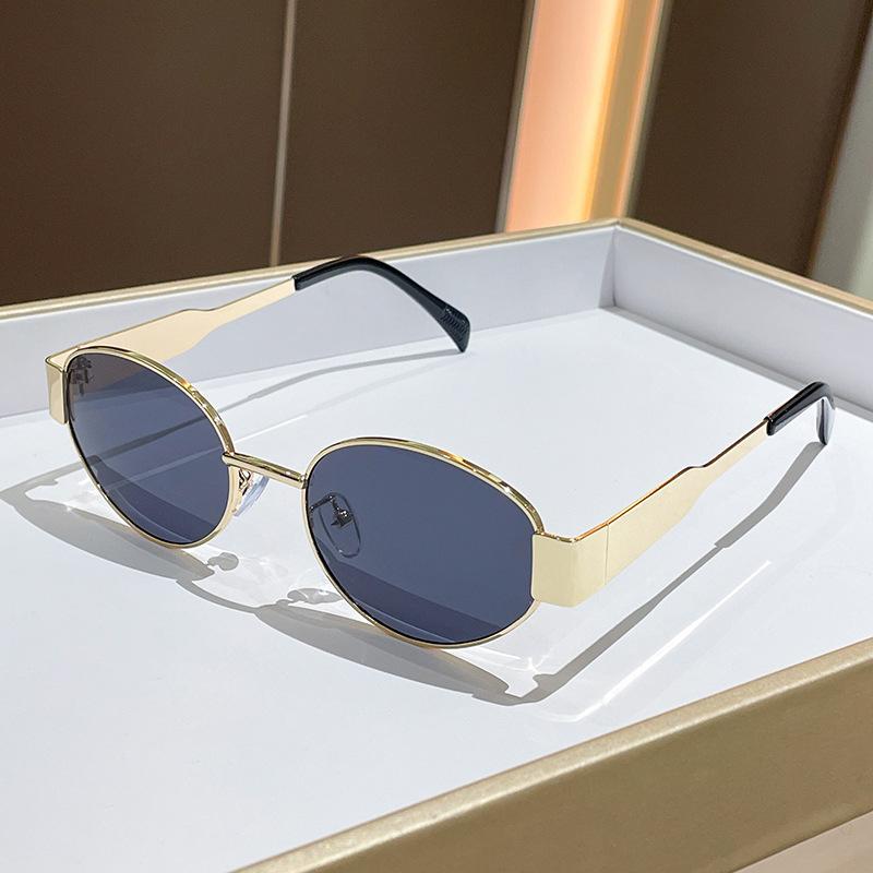 Explosive Small Round Frame Metal Frame Explosive Women S Sunglasses Versatile Trendy Sunglasses