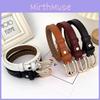 Belt Vintage Leather Women Versatile Decorative Waistband Casual Strap Jeans