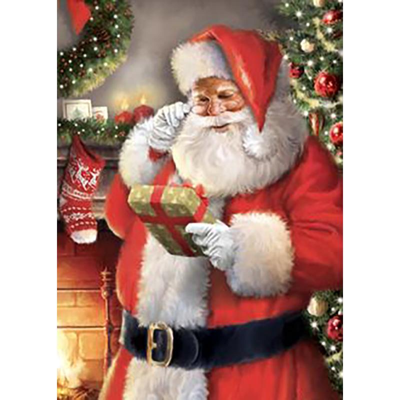 DIY Santa Claus 5D Diamond Painting Full Round Drill Cartoon Diamond Embroidery Cross Stitch Kits Wall Art Gift Home Decor