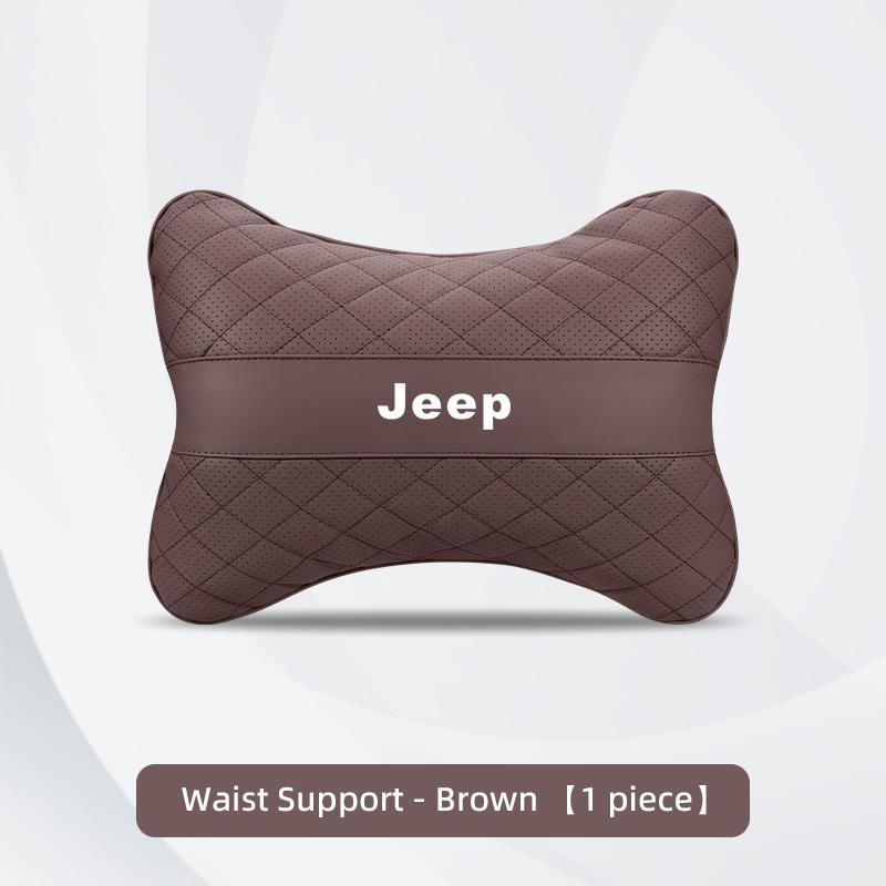 Car Headrest Waist Pillow Long-Drive Essential Neck & Lumbar Support in One Go For Jeep Wrangler Rubicon Renegade Grand Cherokee
