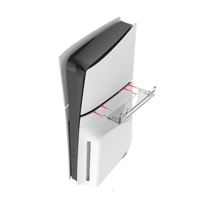 Host-Halterung für PS5 Slim-Spielkonsole, Halterung mit transparenter Basis, horizontaler Host-Halter, rutschfeste Acrylhalterung