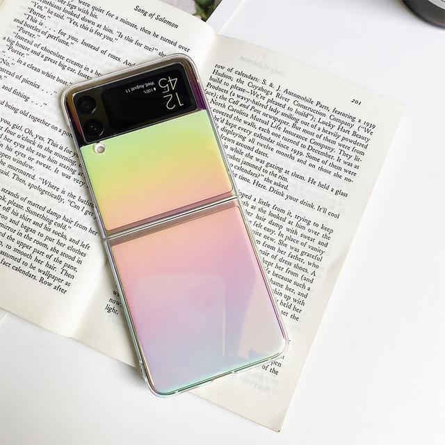 

Цветной прозрачный чехол с покрытием для Samsung Galaxy Z Flip 3 Flip 4 5g, прозрачная задняя крышка телефона для Flip3 Flip4, аксессуары для телефонов For Galaxy Z Flip 4