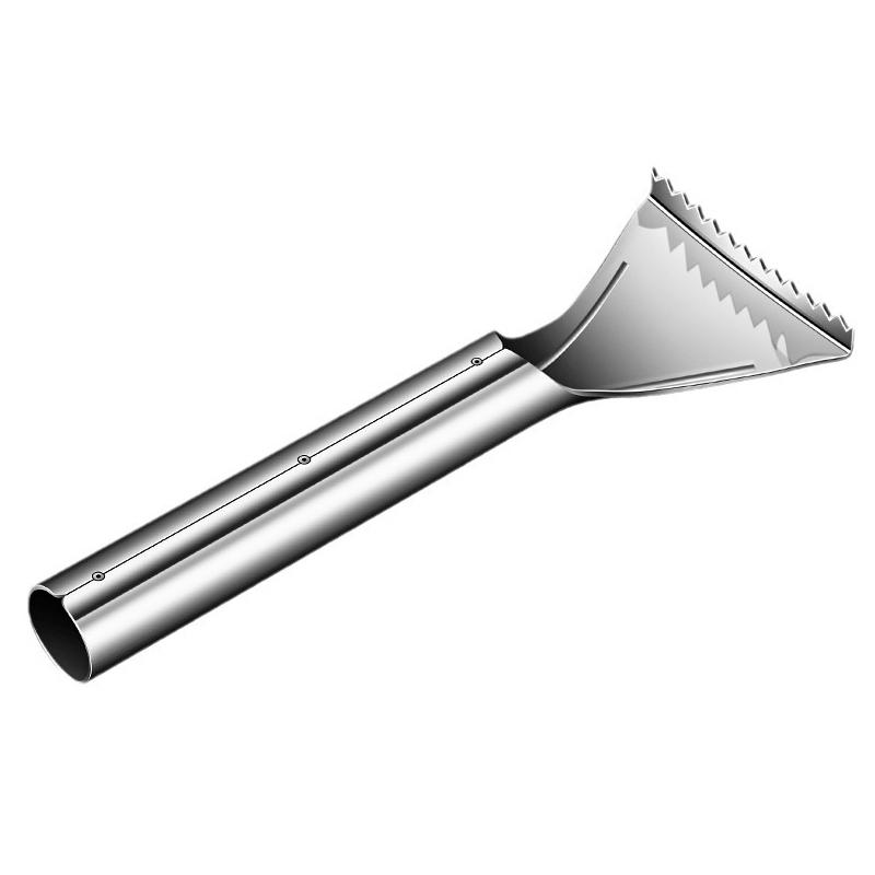 304 Rostfritt Stål Förtjockat Runt Handtag Fiskfjällare, Tandad Fiskfjällningsverktyg För Hemmakök