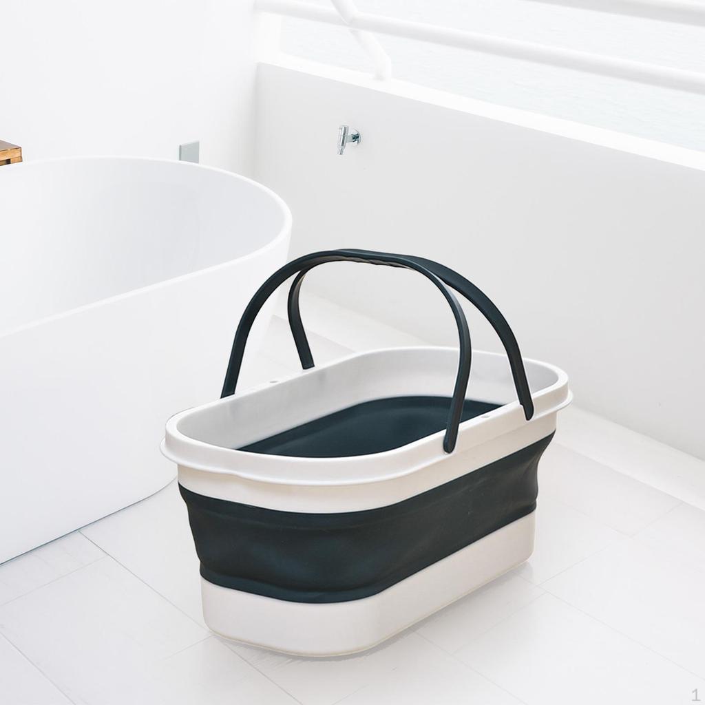Collapsible PP Bucket Easy Clean Foldable Mop Cleaning Tool Laundry Basket