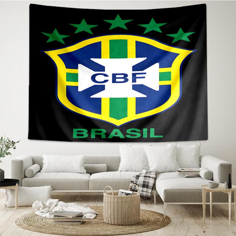 1PC Brazilian Football Federation Printed Tapestry Room Decoration Wall Hanging for Living Room Bedroom, dormitory, Birthday and Christmas gifts
