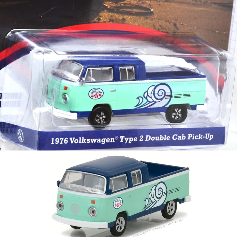 GREENLIGHT SCALE Hobby Exclusive Volkswagen Type 2 Double Cab Doka Hawaii Surf Shop 1976 164 - Pick-Up - [Item No. 29894]