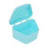 Trapezoid Orthodontic Retainer Case Travel Portable Denture Mouth Guard Storage Box for Home Office
