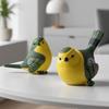 Elegant Enamel Magpie Figurine: High-Quality Small Bird Decoration for the Home
