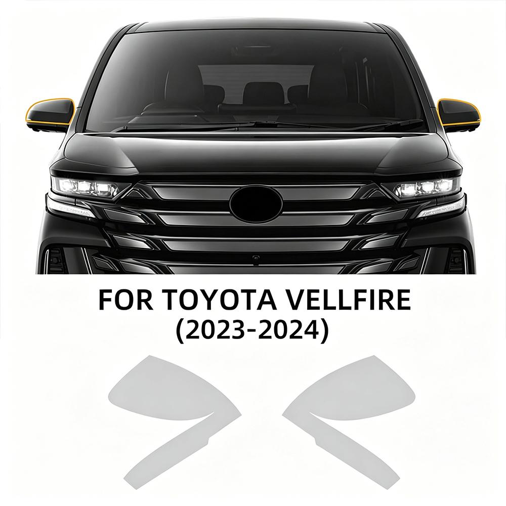 TPU Car Headlight Protective Film For Toyota Vellfire 2023-24 Transport & Smoke Anti-Scratch Auto External Accessorie Auto Parts.