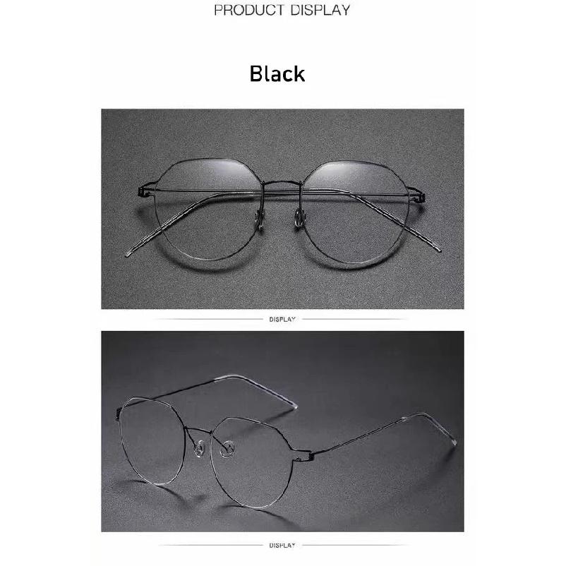 Denmark Oval Round Spectacle Frame Eyeglasses Ultralight Screwless Handmade Fashion Eyeglass Frame Men's Glasses Women Retro New