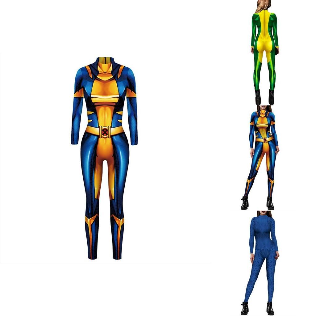 Tuta Catsuit Donna Mystique X-Men di Alta Qualità per Halloween e Cosplay
