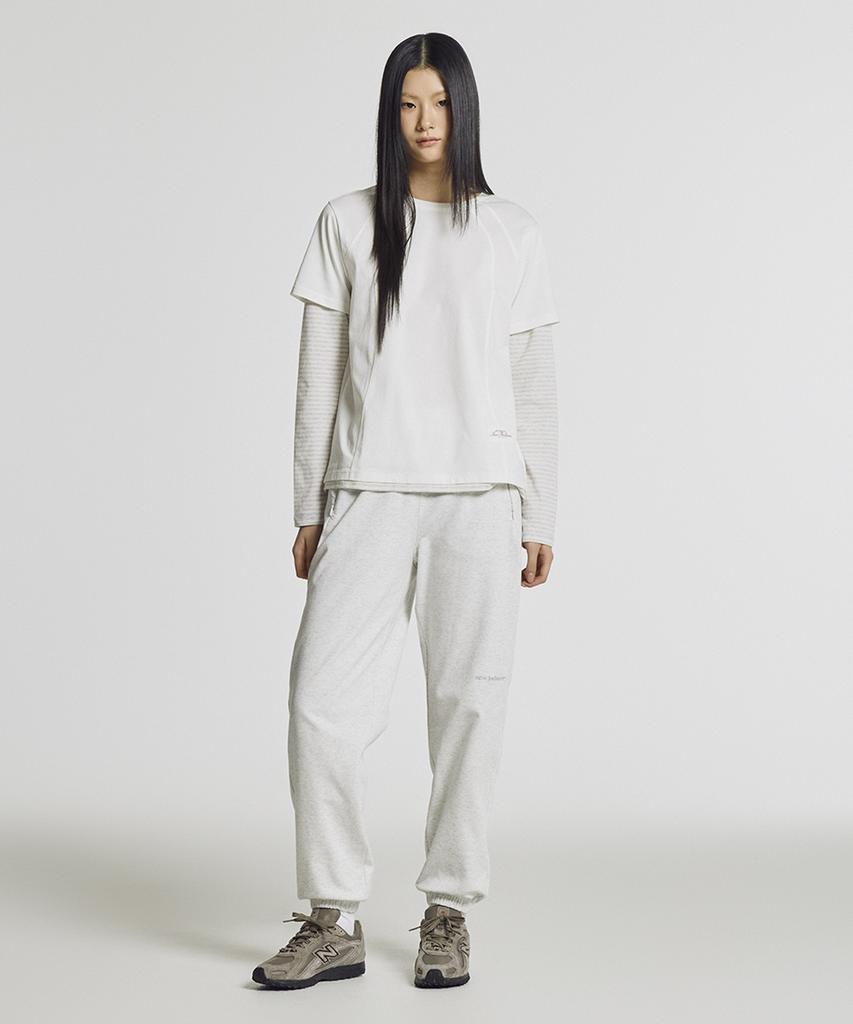 Nyuballanseu Nbmlg2W412 / Women Summer Lightweight Double-Weave Jogger Pants (Light Gray)