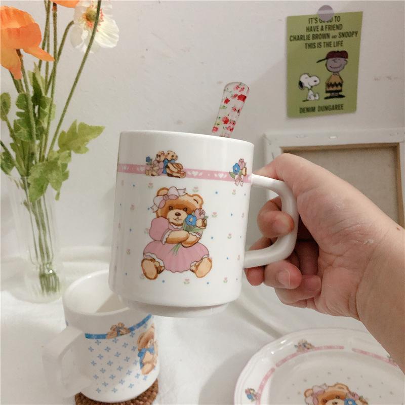 Vintage Ceramic Plates Porcelain Tableware Plate  Dinner  Set  and Dishes Kitchen Utensils