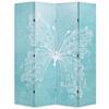 Room Divider - vidaXL - Blue Butterfly - 160 X 170 Cm - Solid Wood - Interior