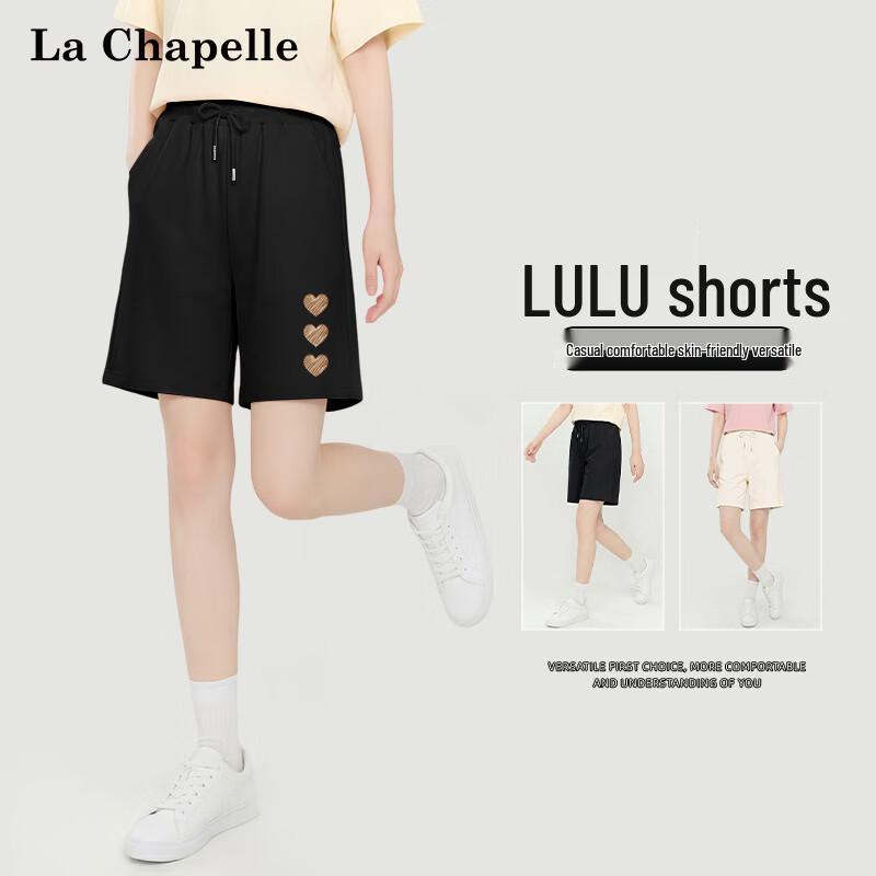 

La Chapelle Women s Summer Heart Print Loose Bermuda Shorts 3XL