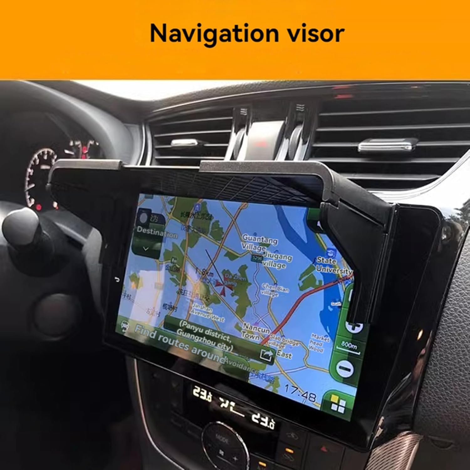 

Регулируемый 5-10 дюймов Козырек от солнца для GPS-навигатора Автомобильный козырек от солнца Блокиратор света для автомобиля Защита экрана заднего вида Антибликовый козырек, Подходит для обоих