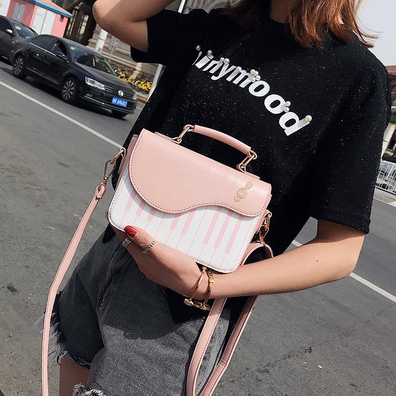 Women 2025 Piano Women's Bag Fashion Korean Version One Shoulder Crossbody Piano Keys Small Square Bag Women's Bag