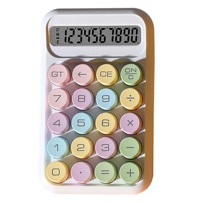 Mechanical Calculator Retro Typewriter Style 10-Digit Calculator with Large LCD Display for School Office