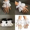 Elastic Lace Wrist Sleeves For Sun Protection Breathable Comfortable Unisex Design White Black Color Choices