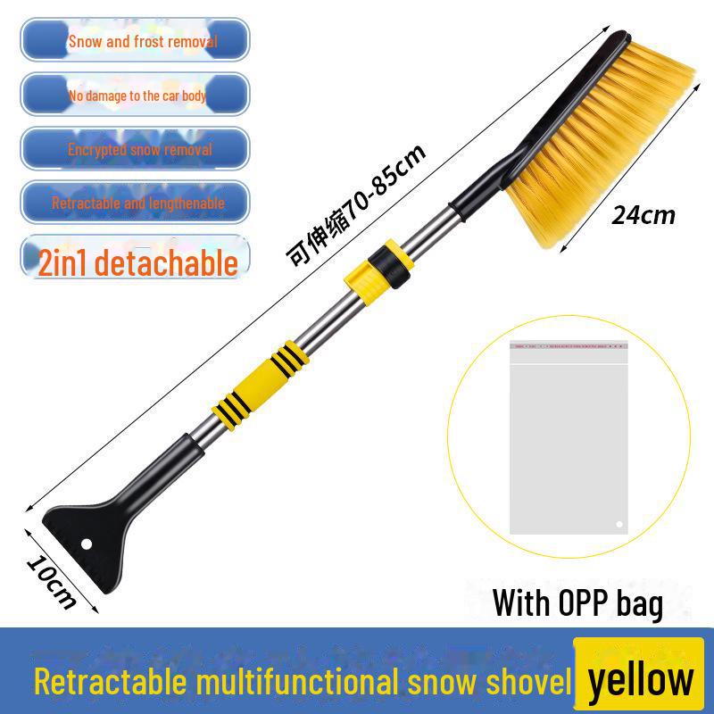 

Автомобильная выдвижная лопата для снега и щетка: Зимнее средство для удаления льда и инея с окон и стекол Single