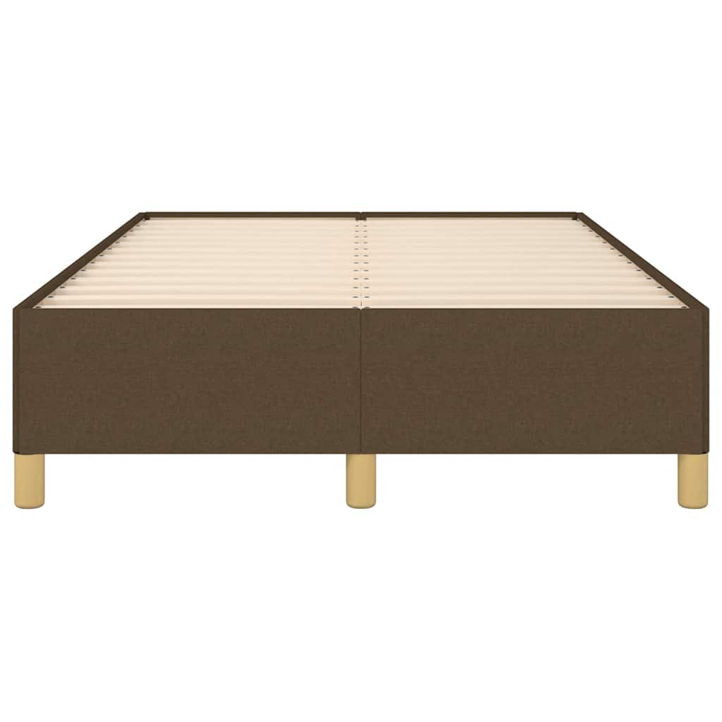 Bed Frame without Mattress Dark Brown 120 x 190 cm Fabric