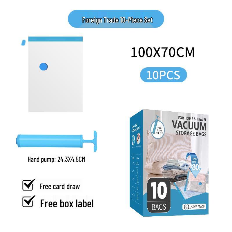 Vacuum Compression Storage Bag for Clothes, Quilts, and Pillows