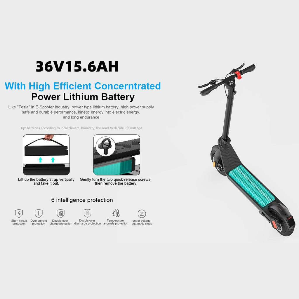 HX X9 Pro Max Folding Electric Scooter 550 Motor 36V 15.6Ah Battery 10-inch Tire Lightweight Adult Urban Commuting E-Scooter For